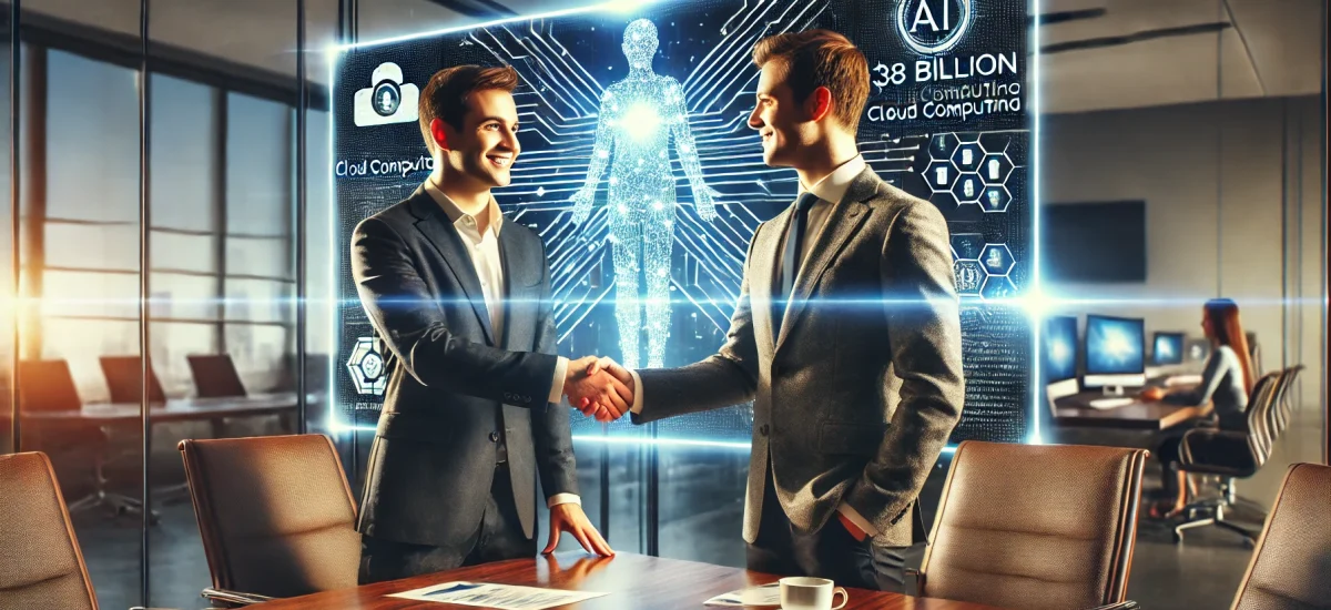 DALL·E 2025-11-03 11.59.03 - In a modern office setting, two smart executives are shaking hands with confident smiles after signing an important business agreement. The atmosphere